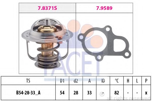 FACET 7.8372 Thermostat, coolant